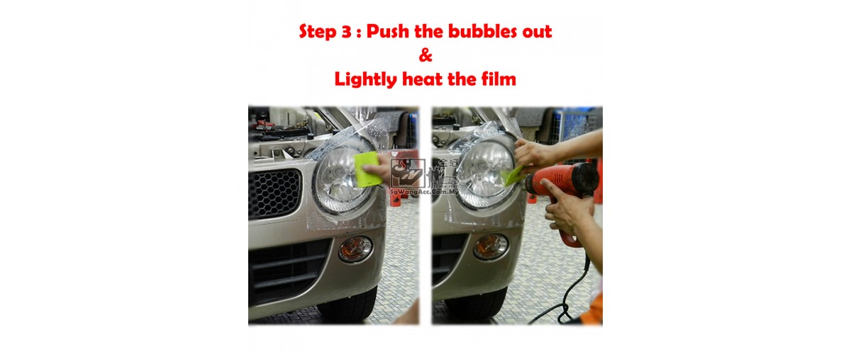 3. Push the shampoo & bubbles out by using squeegee & hard card